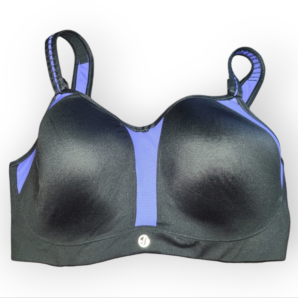 Soma Sport Max Support Contour Underwire Sports Bra Size 36G Black & Purple